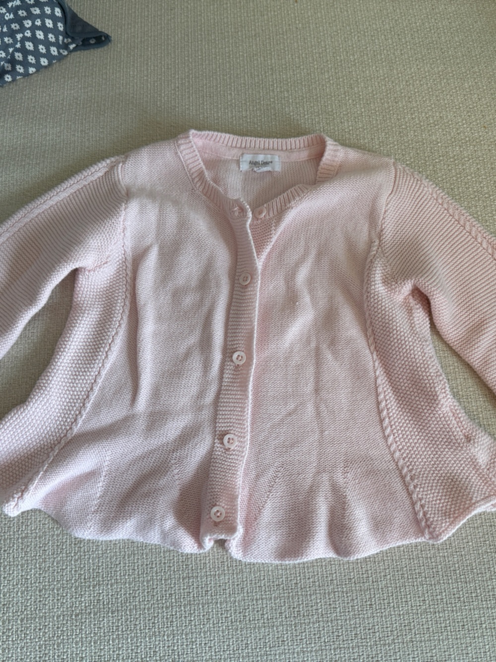 Angel Dear Pale Pink Knit Button-Front Cardigan